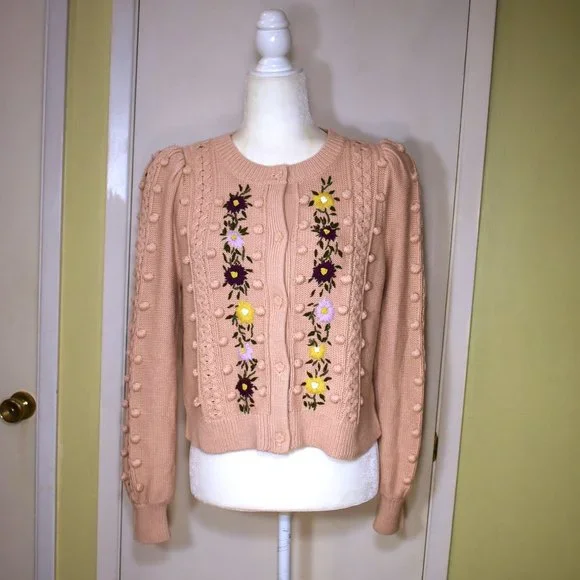 Alice + Olivia | Kitty Puff Sleeve Cardigan - Picture 7 of 16